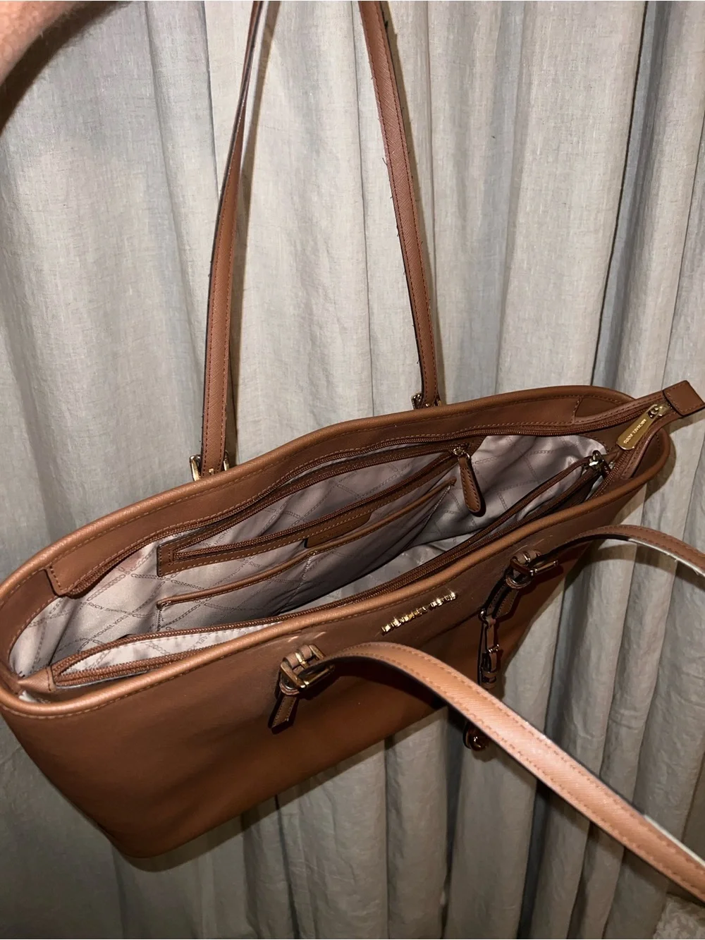 Michael Kors Chestnut Brown Leather Shoulder Tote